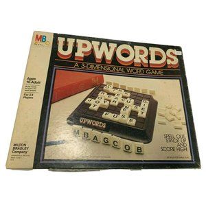 Upwords Milton Bradley Vintage Letter Tiles Board